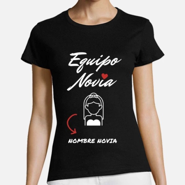 camiseta despedida soltera novia equipo novia personalizable