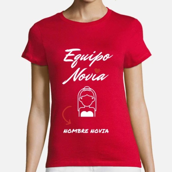 camiseta despedida soltera novia equipo novia personalizable