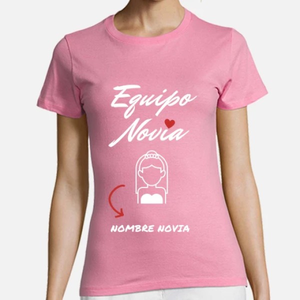 camiseta despedida soltera novia equipo novia personalizable