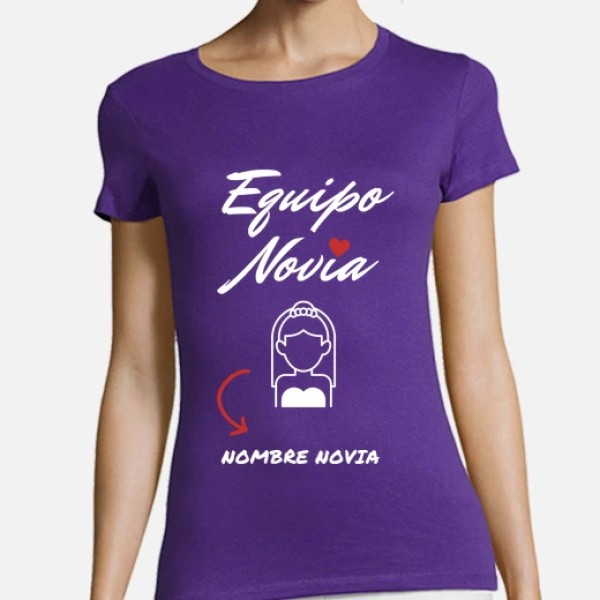 camiseta despedida soltera novia equipo novia personalizable