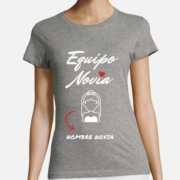 camiseta despedida soltera novia equipo novia personalizable