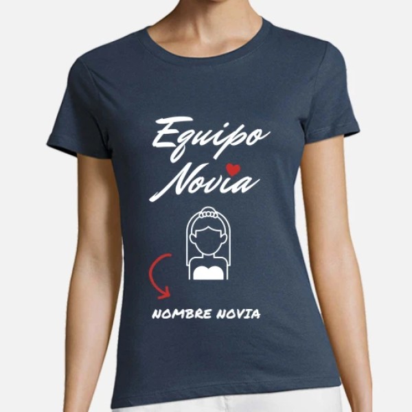 camiseta despedida soltera novia equipo novia personalizable