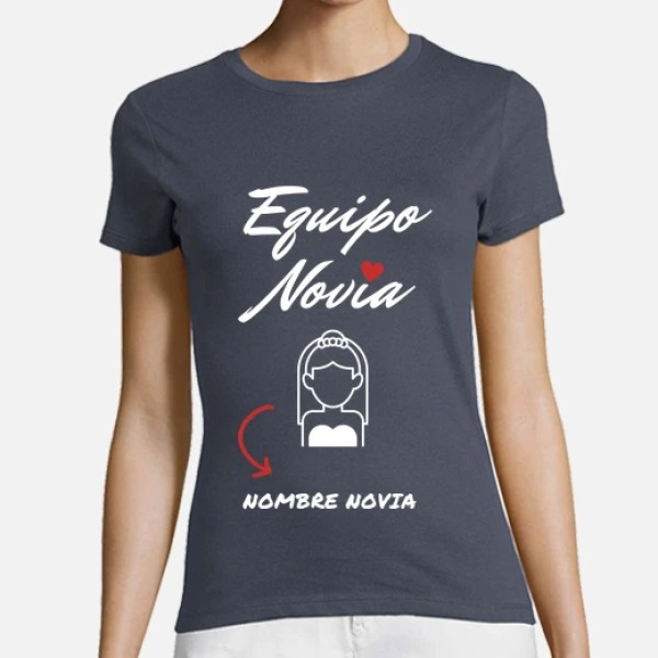 camiseta despedida soltera novia equipo novia personalizable
