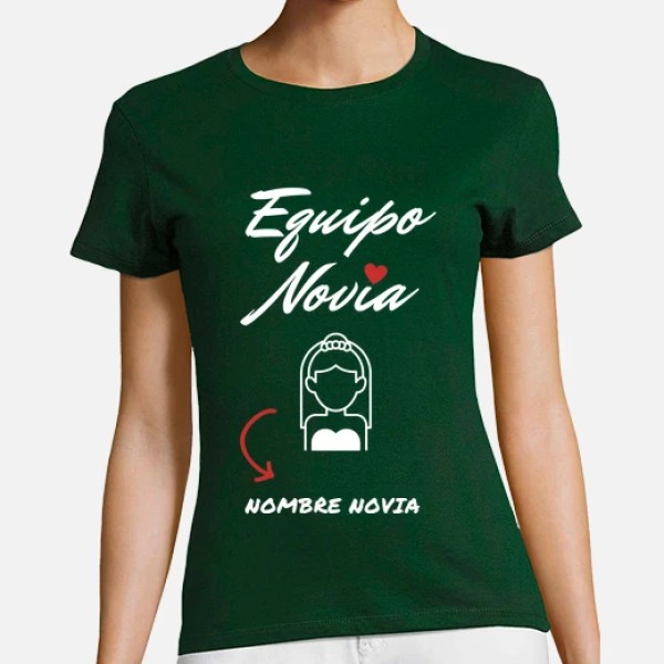 camiseta despedida soltera novia equipo novia personalizable