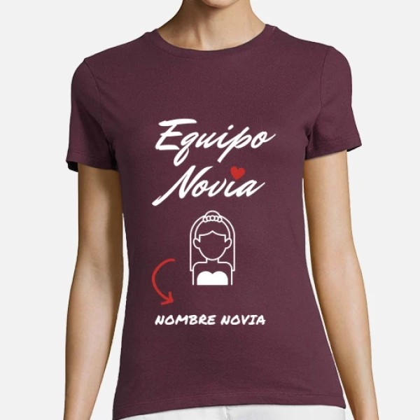 camiseta despedida soltera novia equipo novia personalizable