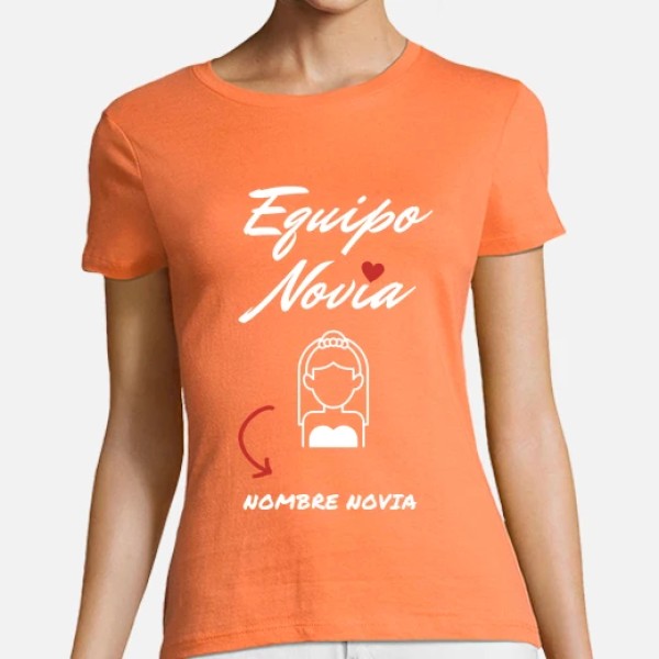 camiseta despedida soltera novia equipo novia personalizable