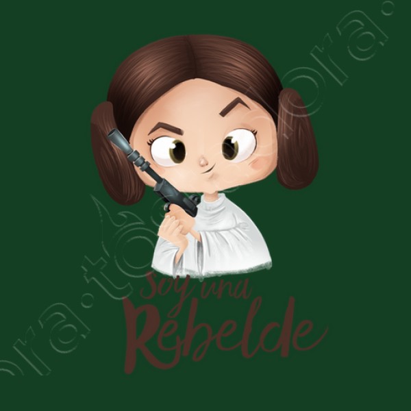 Rebelde-mujer, manga corta, blanca, calidad premium