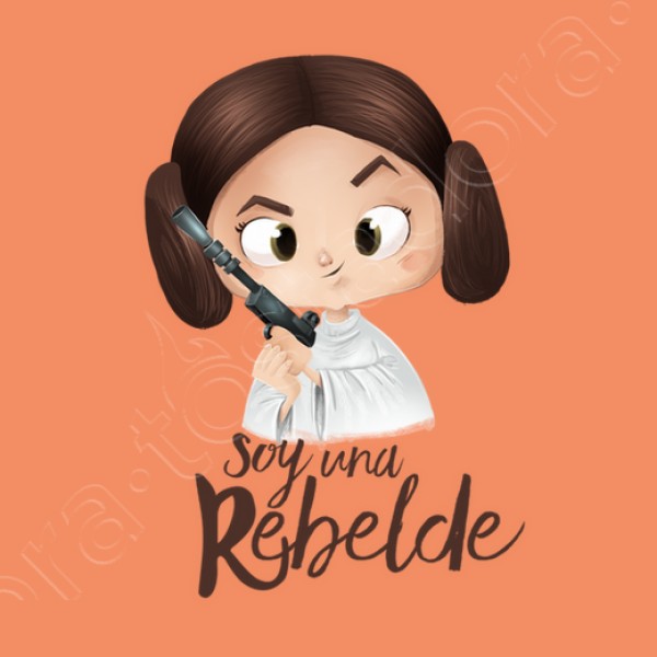 Rebelde-mujer, manga corta, blanca, calidad premium