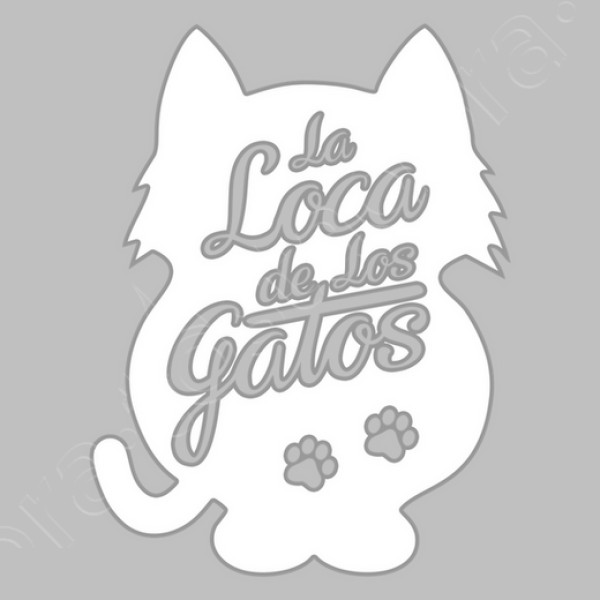 La Loca de los Gatos - fondo blanco