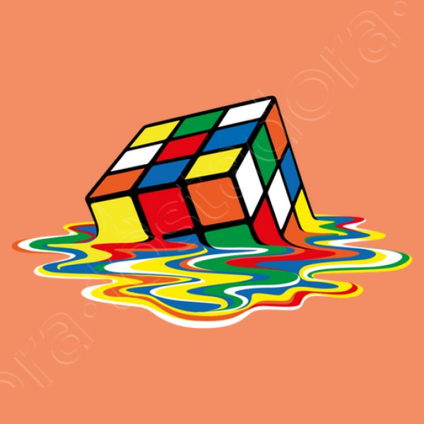 Cubo friki derretido