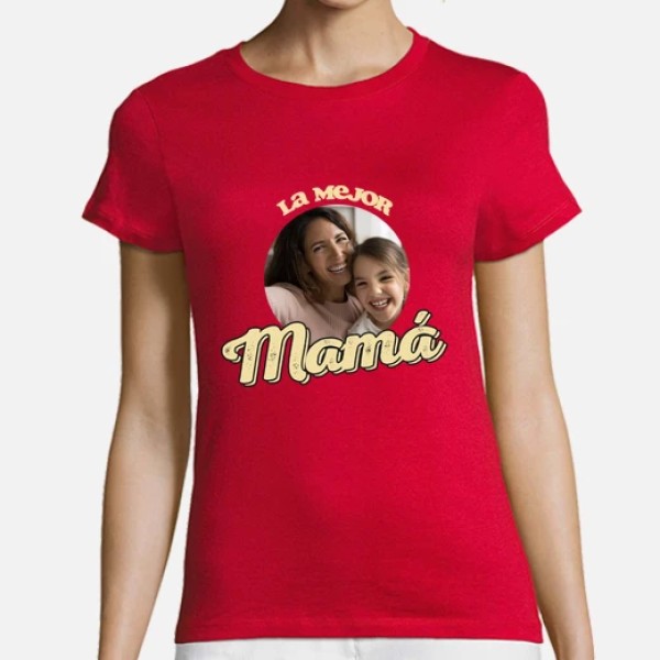 camiseta la mejor mamu00e1 foto regalo