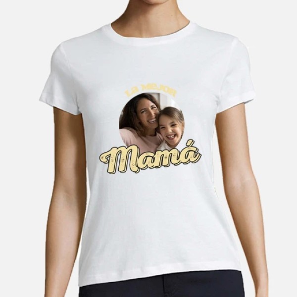 camiseta la mejor mamu00e1 foto regalo