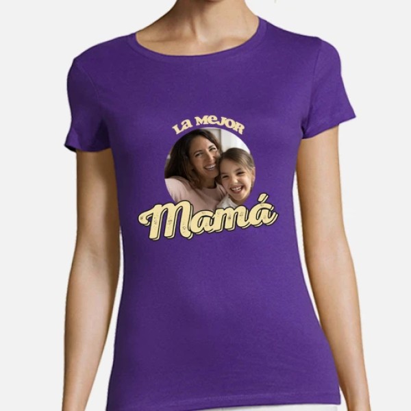 camiseta la mejor mamu00e1 foto regalo