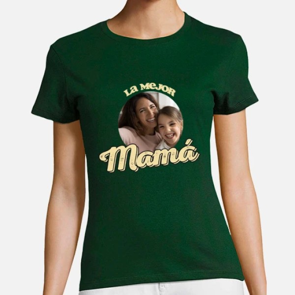 camiseta la mejor mamu00e1 foto regalo