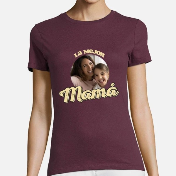 camiseta la mejor mamu00e1 foto regalo