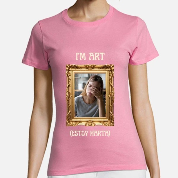 camiseta im art estoy harta foto personalizable