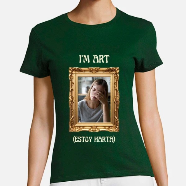 camiseta im art estoy harta foto personalizable