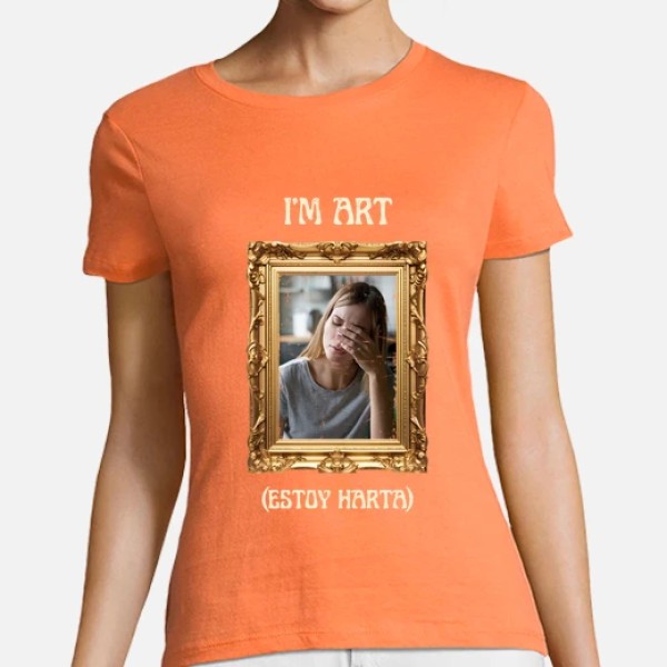 camiseta im art estoy harta foto personalizable