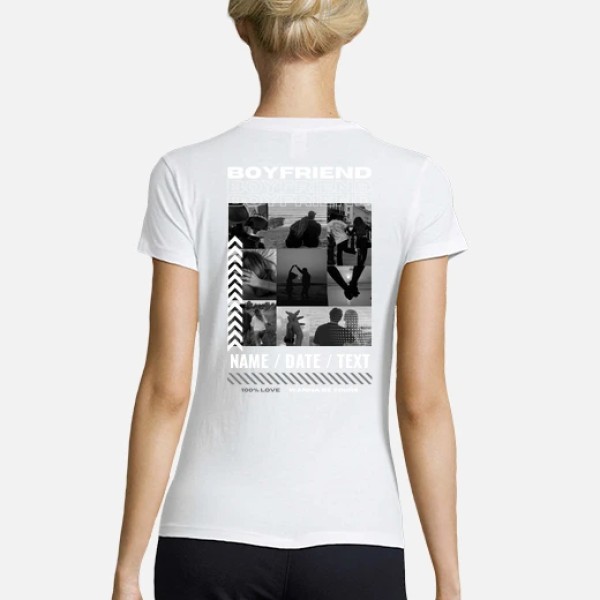 Camiseta boyfriend con foto personalizable regalos para tu novia