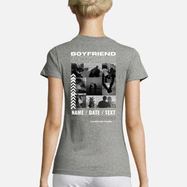 Camiseta boyfriend con foto personalizable regalos para tu novia