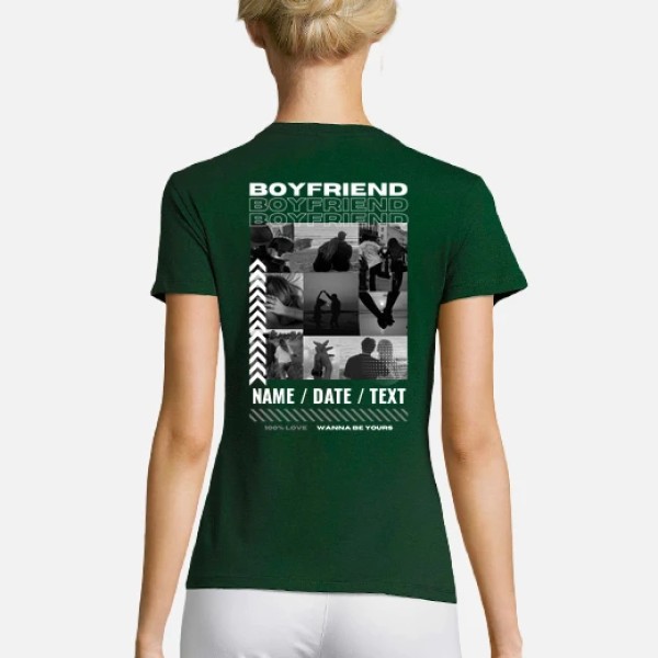 Camiseta boyfriend con foto personalizable regalos para tu novia