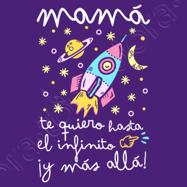 Camiseta mujer original Mamu00e1 te quiero hasta el infinito y mu00e1s allu00e1