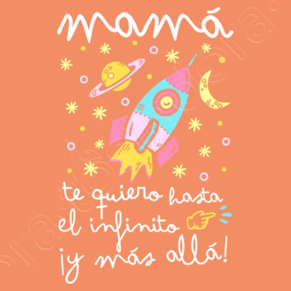 Camiseta mujer original Mamu00e1 te quiero hasta el infinito y mu00e1s allu00e1