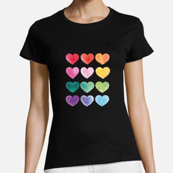 Corazones de colores