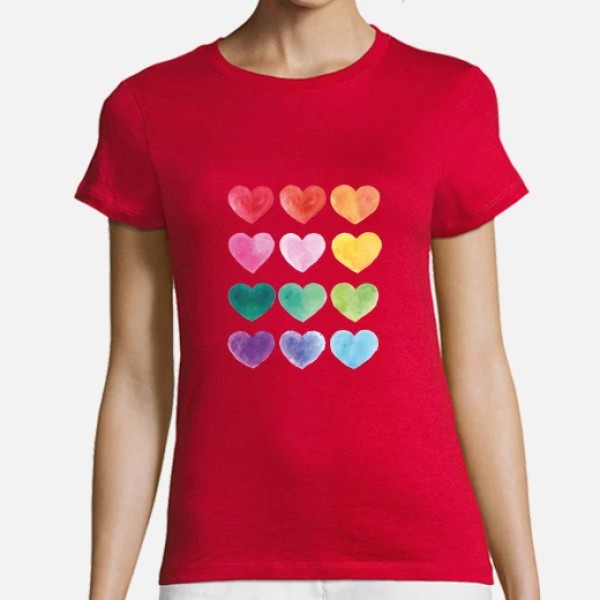 Corazones de colores