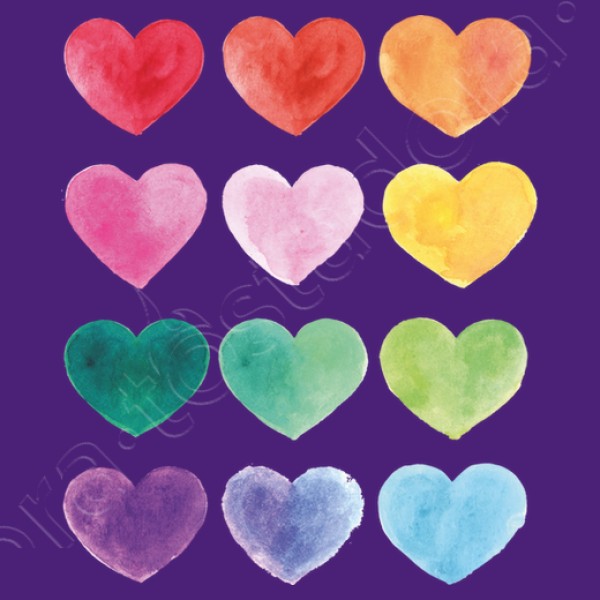 Corazones de colores