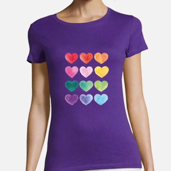 Corazones de colores