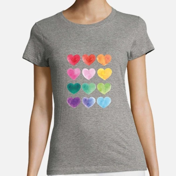 Corazones de colores