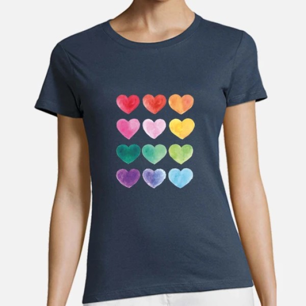 Corazones de colores