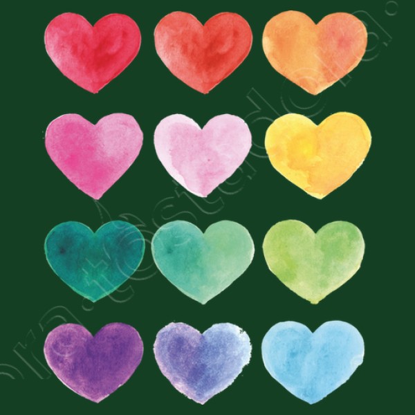 Corazones de colores