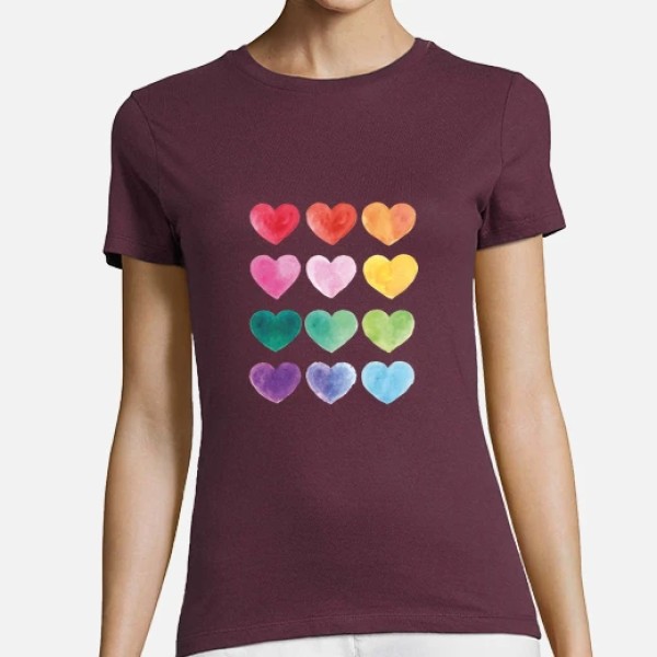 Corazones de colores
