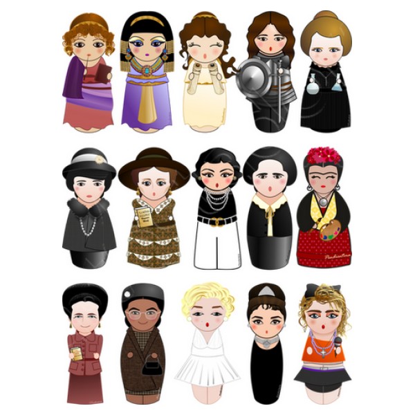 Kokeshis Mujeres en la Historia 2.0