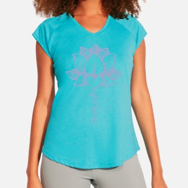 Camiseta deporte mujer Yoga lotus how to meditate namaste lotus