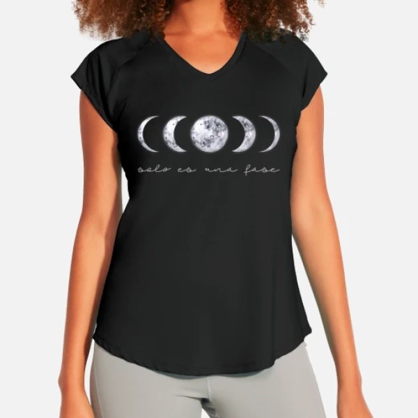 Camiseta Deportiva Mujer Fases Lunares, Solo Es Una Fase
