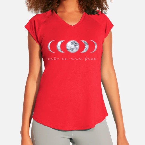 Camiseta Deportiva Mujer Fases Lunares, Solo Es Una Fase