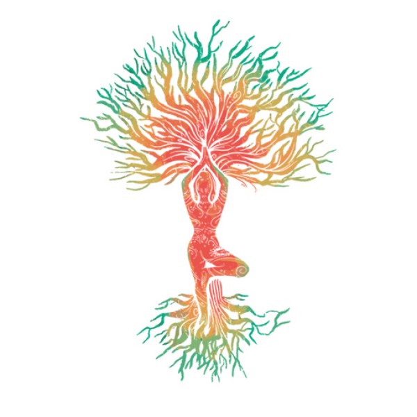 mujer en pose de yoga