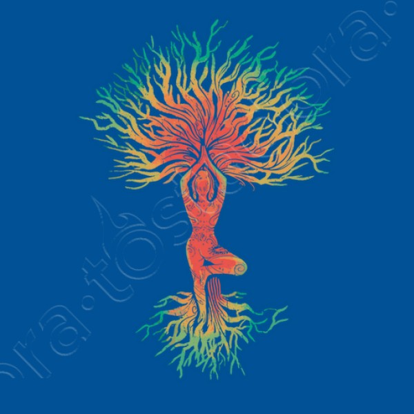 mujer en pose de yoga