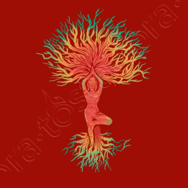 mujer en pose de yoga