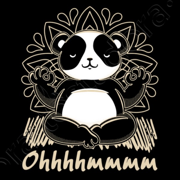 Camiseta deporte mujer Yoga panda meditaciu00f3n qigong gimnasia
