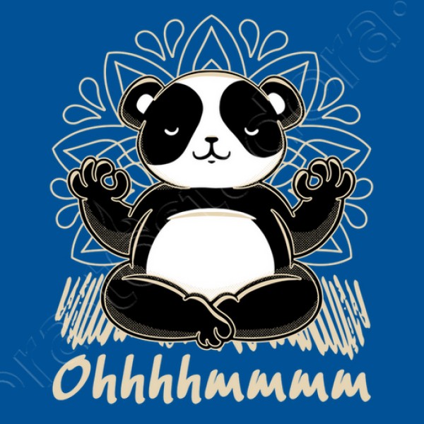 Camiseta deporte mujer Yoga panda meditaciu00f3n qigong gimnasia