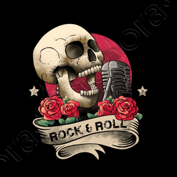 vamos a rockear rock and roll esqueleto
