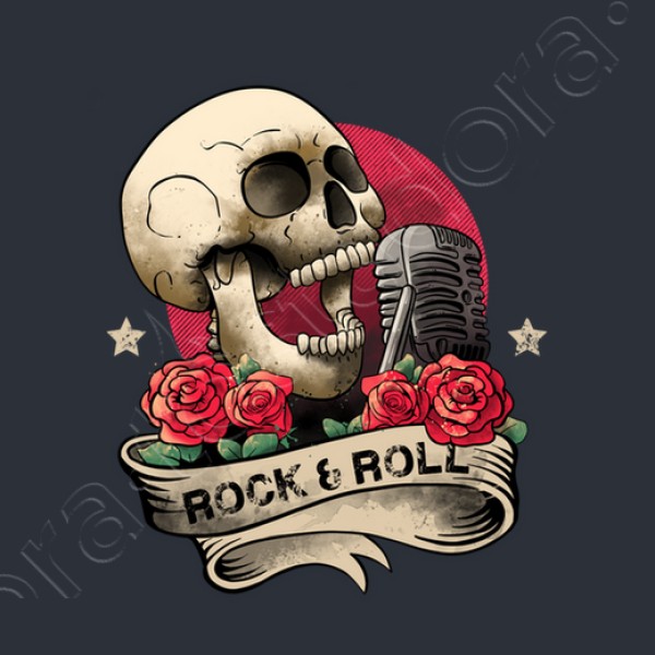 vamos a rockear rock and roll esqueleto