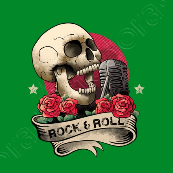 vamos a rockear rock and roll esqueleto