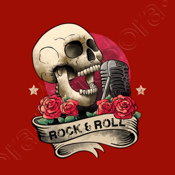 vamos a rockear rock and roll esqueleto