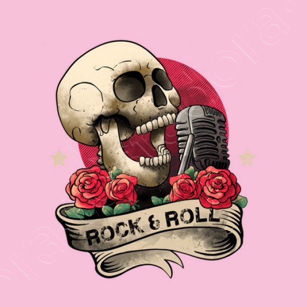 vamos a rockear rock and roll esqueleto