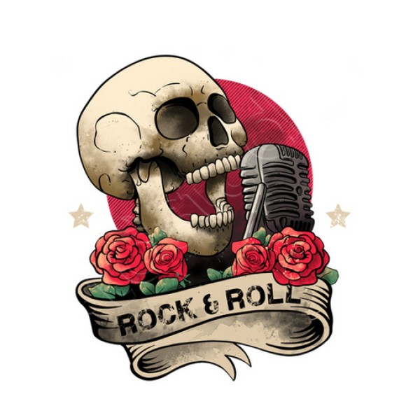 vamos a rockear rock and roll esqueleto